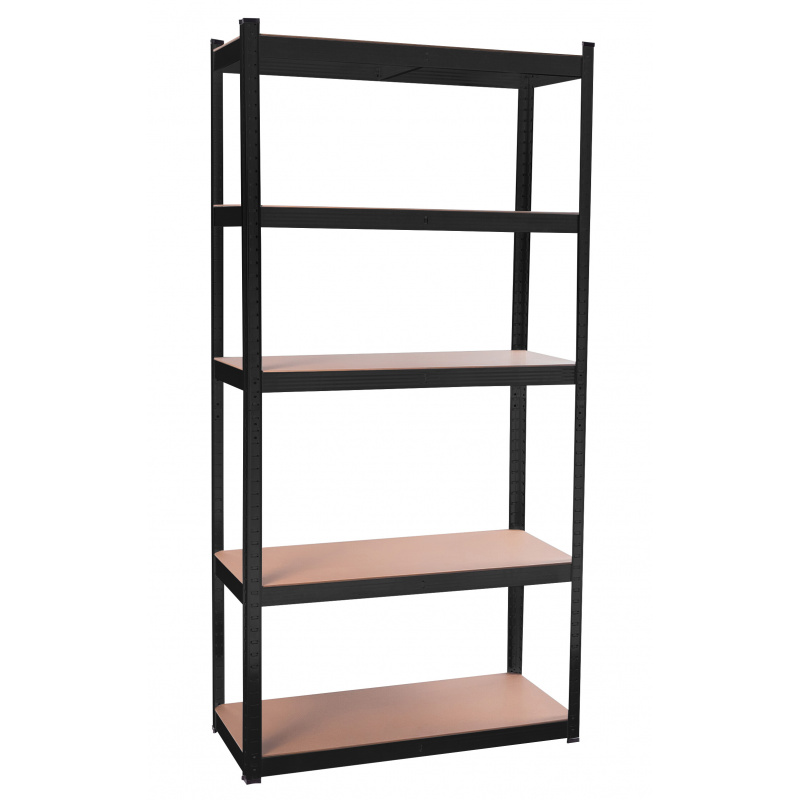 Aga Metal Shelf 180x90x40 cm 5 Shelves Black