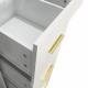 Aga Dressing Table with Mirror and Lighting Matte White
