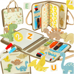 Sensory Manipulative Board Montessori Dinosaur Case