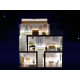 Boho style wooden doll villa with LED lights ZA4131