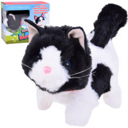 Interactive plush cat ŁATKA walks, meows, moves its tail ZA5364 universal