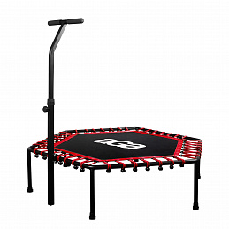 Aga FITNESS Trampoline 130 cm Red + Handle - II. QUALITY