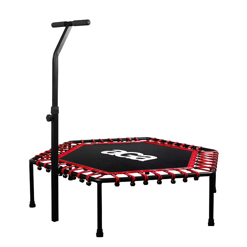 Aga FITNESS Trampoline 130 cm Red + Handle - II. QUALITY