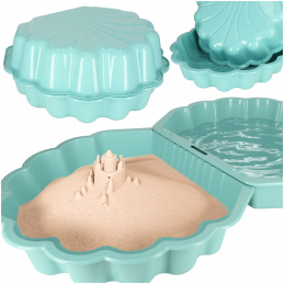 Sandbox with enclosed pool Shell Twins double 2-in-1 160x87.5x19.5cm mint