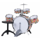 Colorful Drum Set + Stool