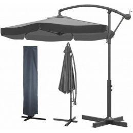 L43CS GARDEN UMBRELLA CLASSIC            GRAY/BLACK 3M