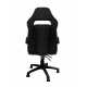 Aga Office chair Black - White with footrest