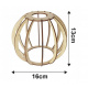 Hanging ceiling LED light wooden beam 2xE27 Wooden Ball Chandelier