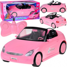 Remote Controlled Car Pink Convertible Large Car with Lights RC0713 Universal