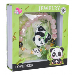 Pink Panda Jewelry Set Bracelet