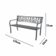 Aga Metal Garden Bench 125x53x77 cm
