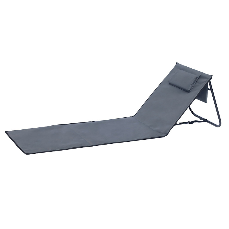 Linder Exclusiv Folding Beach Lounger Grey