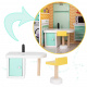 Aga Wooden dollhouse with furniture Pastel