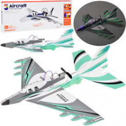 Folding lightweight foam airplane with glowing LED propeller USB charging ZA5583 universal