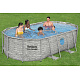 Power Steel Swim Vista Pool with Window 427x250x100 14x8FT BESTWAY 7in1