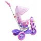 3-Wheeled Balance Bike for Kids Kačenka Purple + Sounds + Canopy + Barrier + Footrest + Handle + Storage Space