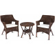 Aga Ratan Set LARUS Dark Brown/White