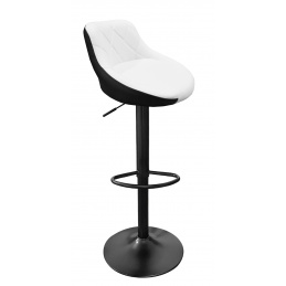 Aga Bar Chair Black/White-Black