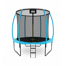 Aga SPORT EXCLUSIVE Trampoline 250 cm Light blue + protective net + ladder