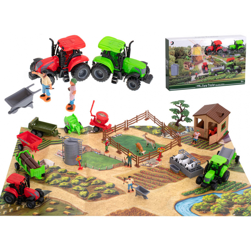Aga Set Farmhouse with animals and machines 49 pcs