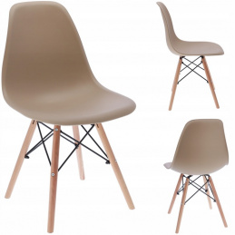 Scandinavian plastic chair EVA beige