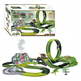 B25A2 RACING TRACK DINOSAURS VOLCANO