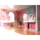 Aga MDF Dollhouse with furniture 70 cm Pink LED