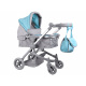 Multifunctional 4-in-1 Doll Stroller ZA4543 Gray-Turquoise