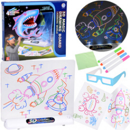3D Drawing Board with LED Backlight + Markers and Glasses TA0114 Universal
