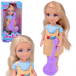 Ankiki Doll with Guitar - adorable small musical doll 14 cm ZA6008 universal