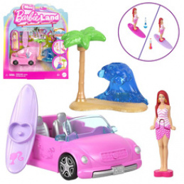 Mattel Mini Barbie Land Surfer Doll with Board + Convertible Car ZA6038 E Universal