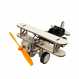 Wooden airplane for assembly