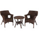 Aga Ratan Set LARUS Dark Brown/White