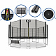 Aga SPORT PRO Trampoline 518 cm Black + Safety Net + Ladder + Shoe Pocket