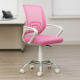 Aga Office Chair MR2081 White - Pink