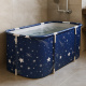 Aga Folding Portable Bathtub 120x60x50 cm Dark Blue
