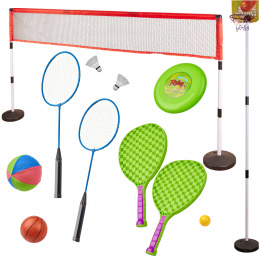 Sports set 5-in-1 badminton basketball volleyball tennis frisbee