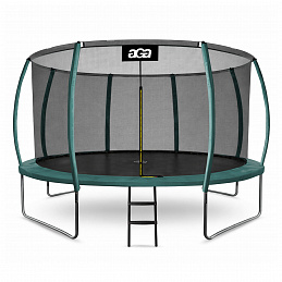 Aga SPORT EXCLUSIVE Trampoline 366 cm Black + Safety Net + Ladder