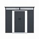 Aga Garden Shed 238x132x180 cm Dark Gray