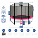 Aga SPORT PRO Trampoline 305 cm Pink + Safety Net + Ladder