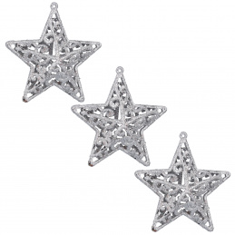 Aga Christmas Ornament Set 3 pcs Star Silver