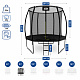 Aga SPORT EXCLUSIVE Trampoline 250 cm Black + safety net + ladder - II. QUALITY