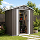Aga Garden Shed 194x131x184 cm Gray-Brown