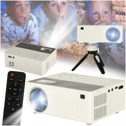 Children's Portable LED TFT LCD Projector 16:9 1920x1080 USB 20W White