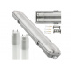 10x Hermetic Light Fixture 2x120cm + 2x LED Tubes Neutral White - Set