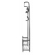 Clothes rack with three shoe shelves black ISO 15744