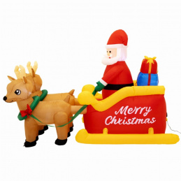 Inflatable Santa on Sleigh Decoration