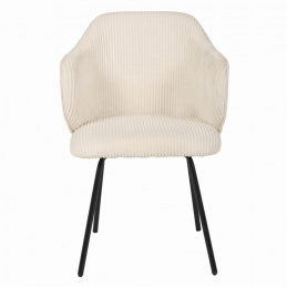 Velvet Chair AMELIA Modern - Cream