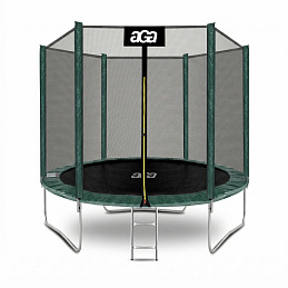 Aga SPORT TOP Trampoline 250 cm Dark Green + Safety Net + Ladder