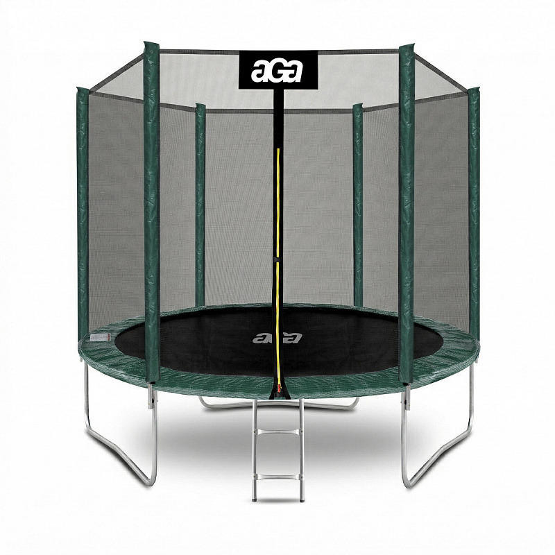 Aga SPORT TOP Trampoline 250 cm Dark Green + Safety Net + Ladder